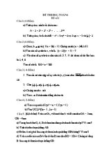Đề thi học sinh giỏi môn học Toán 6